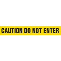 Barricade Tape, English, 3" W x 1000' L, 2 mils, Black on Yellow Northern Industrial Supply Inc.