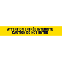 Rubans pour barricades, Bilingue, 3" la x 1000' lo, 3 mils, Noir sur jaune Northern Industrial Supply Inc.