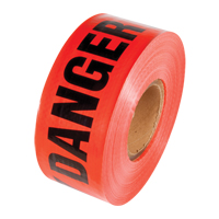 Ruban renforc&eacute; pour barricade, Anglais, 3" la x 500' lo, 5 mils, Noir/rouge Northern Industrial Supply Inc.