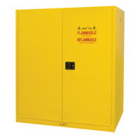 Vertical Drum Storage Cabinet, 110 US gal. Cap., 2 Drums, Yellow Northern Industrial Supply Inc.