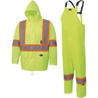 5619 150D Oxford Rain Suit, Polyester, 2X-Large, High Visibility Lime-Yellow Northern Industrial Supply Inc.