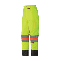 6039 Pantalon de s&eacute;curit&eacute; imperm&eacute;able pour le contr&ocirc;le de la circulation, Polyester, T-petit, Jaune lime haute visibilit&eacute; Northern Industrial Supply Inc.