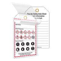 &eacute;tiquettes auto-plastifiantes pour le milieu de travail, Papier cartonn&eacute;, 3-3/8" la x 5-3/4" h, Anglais Northern Industrial Supply Inc.