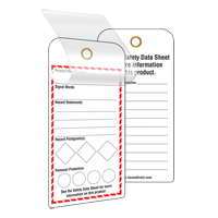 &eacute;tiquettes SGH auto-plastifiantes pour le milieu de travail, Papier cartonn&eacute;, 3" la x 6" h, Anglais Northern Industrial Supply Inc.