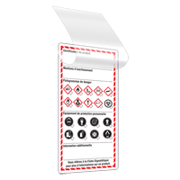 &eacute;tiquettes auto-plastifiantes pour le milieu de travail, Papier cartonn&eacute;, 3" la x 6" h, Français Northern Industrial Supply Inc.