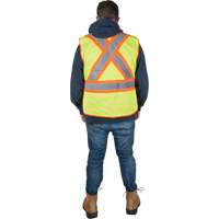 Veste d'arpenteur r&eacute;sistante aux flammes, Jaune lime haute visibilit&eacute;, Moyen, Polyester Northern Industrial Supply Inc.