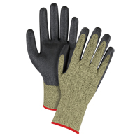 Gants &eacute;lastiques sans coutures r&eacute;sistants &agrave; la coupe noir & jaune, Taille Petit/7, Calibre 13, Rev&ecirc;tement Mousse de nitrile, Enveloppe en Aramide, ASTM ANSI niveau A6 Northern Industrial Supply Inc.