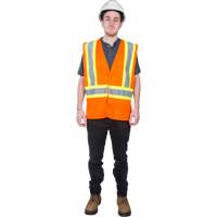 Veste de s&eacute;curit&eacute; pour la circulation, Orange haute visibilit&eacute;, Moyen, Polyester Northern Industrial Supply Inc.