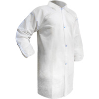 Disposable Lab Coat, Polypropylene, White, Medium Northern Industrial Supply Inc.