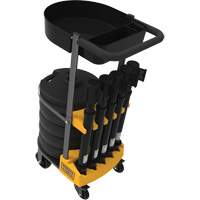PLUS Barrier Post Cart Kit with Tray, 75' L, Metal, Black Northern Industrial Supply Inc.