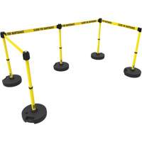 Ensemble de cinq montants pour barri&egrave;re PLUS, Plastique, 42" h, Ruban Jaune, Longueur du ruban 15' Northern Industrial Supply Inc.