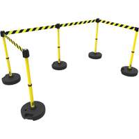 Ensemble de cinq montants pour barri&egrave;re PLUS, Plastique, 42" h, Ruban Jaune, Longueur du ruban 15' Northern Industrial Supply Inc.