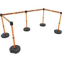 Ensemble de cinq montants pour barri&egrave;re PLUS, Plastique, 42" h, Ruban Orange, Longueur du ruban 15' Northern Industrial Supply Inc.