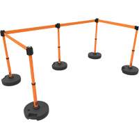 Ensemble de cinq montants pour barri&egrave;re PLUS, Plastique, 42" h, Ruban Orange, Longueur du ruban 15' Northern Industrial Supply Inc.