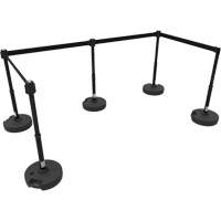 Ensemble de cinq montants pour barri&egrave;re PLUS, Plastique, 42" h, Ruban Noir, Longueur du ruban 15' Northern Industrial Supply Inc.