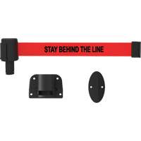 PLUS Wall Mount Barrier System, Plastic, Screw Mount, 15', Red Tape Northern Industrial Supply Inc.