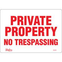 "Private Property" Sign, 7" x 10", Vinyl, English Northern Industrial Supply Inc.