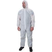 Hooded Coveralls, 4X-Large, White, Polypropylene Northern Industrial Supply Inc.