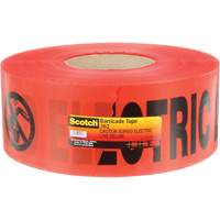 Ruban pour barri&egrave;res pour services publics souterrains Scotch, Anglais, 3" la x 1000' lo, 4 mils, Noir/rouge Northern Industrial Supply Inc.