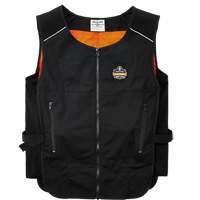 Chill-Its&reg; 6260 Lightweight Phase Change Cooling Vest with Packs, Small/Medium, Black Northern Industrial Supply Inc.