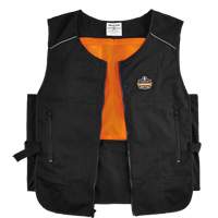 Chill-Its&reg; 6260 Lightweight Phase Change Cooling Vest with Packs, Small/Medium, Black Northern Industrial Supply Inc.