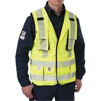 Ripstop Surveyor's Vest, High Visibility Lime-Yellow, Small, Polyester Northern Industrial Supply Inc.