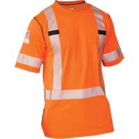 Polartec&reg; Power Grid&reg; High Visibility Short Sleeved T-Shirt, Polyester, Small, Orange Northern Industrial Supply Inc.
