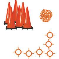 Traffic Cone & Chain Kit, 28", Orange Northern Industrial Supply Inc.