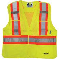 Safety Vest, High Visibility Lime-Yellow, 2X-Large/3X-Large, Polyester Northern Industrial Supply Inc.