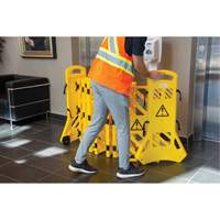 Portable Mobile Barrier, 40" H x 13' L, Yellow Northern Industrial Supply Inc.