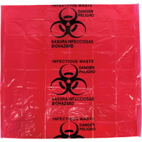 Sacs pour d&eacute;chets dangereux Dynamic, D&eacute;chets infectieux, 24" lo x 24" la, 12 microns Northern Industrial Supply Inc.
