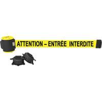 Barri&egrave;re &agrave; fixation murale, Plastique, Fixation magn&eacute;tique, 30', Ruban Jaune Northern Industrial Supply Inc.
