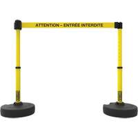 Ensemble de montants pour barri&egrave;re Plus, Plastique, 42" h, Ruban Jaune, Longueur du ruban 15' Northern Industrial Supply Inc.