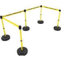 Ensemble de montants pour barri&egrave;re Plus, Plastique, 42" h, Ruban Jaune, Longueur du ruban 15' Northern Industrial Supply Inc.