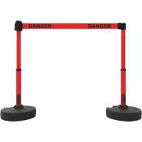 Ensemble de montants pour barri&egrave;re Plus, Plastique, 42" h, Ruban Rouge, Longueur du ruban 15' Northern Industrial Supply Inc.