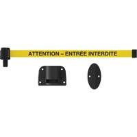 Syst&egrave;me de montage mural pour barri&egrave;re PLUS, Plastique, Fixation par vis, 15', Ruban Jaune Northern Industrial Supply Inc.