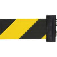 Cassette de ruban magn&eacute;tique pour barri&egrave;re de contr&ocirc;le des foules personnalis&eacute;e, 7', Ruban Noir et jaune Northern Industrial Supply Inc.