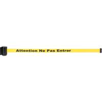 Barri&egrave;re &agrave; fixation murale avec ruban magn&eacute;tique, Acier, Fixation par vis, 7', Ruban Jaune Northern Industrial Supply Inc.