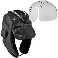 N-Ferno&reg; Zippered Trapper Hat with Bump Cap Insert, Polyurethane/Satin Lining, Medium/Small, Black Northern Industrial Supply Inc.