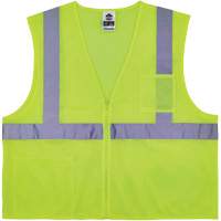 GloWear 8256Z Self-Extinguishing Safety Vest, High Visibility Lime-Yellow, Medium/Small, Polyester Northern Industrial Supply Inc.
