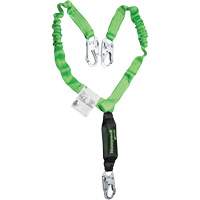 Miller&reg; StretchStop&reg; Shock-Absorbing Lanyard, 6', Locking Snap Hook Center, Locking Snap Hook Leg Ends, Polyester Northern Industrial Supply Inc.