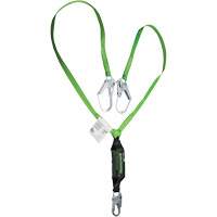 Miller&reg; HP Shock-Absorbing Lanyard, 6', Locking Rebar Hook Center, Locking Snap Hook Leg Ends, Polyester Northern Industrial Supply Inc.