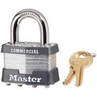 Laminated Padlock, Silver, Keyed Alike, Laminated Steel, 1-3/4" Width Northern Industrial Supply Inc.