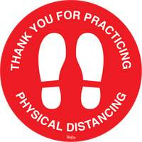 "Physical Distancing" Floor Sign, Adhesive, English with Pictogram Northern Industrial Supply Inc.