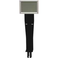 Porte-distributeur/enseigne pour poteaux de barri&egrave;re pour le contr&ocirc;le des foules, Noir Northern Industrial Supply Inc.