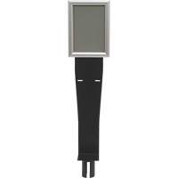 Porte-distributeur/enseigne pour poteaux de barri&egrave;re pour le contr&ocirc;le des foules, Noir Northern Industrial Supply Inc.