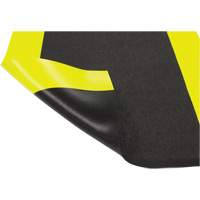 Tapis antifatigue Airsoft, Rugueux, 3' x 5' x 3/8", Noir/Jaune, &eacute;ponge en PVC Northern Industrial Supply Inc.