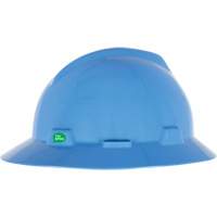 Casque de s&eacute;curit&eacute; &agrave; bord complet V-Gard GREEN avec fentes, R&eacute;pond aux normes CSA type 1, Suspension Rochet Northern Industrial Supply Inc.