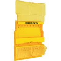Deluxe Lockout Station with Cover and Trilingual Labels, None Padlocks, 32 Padlock Capacity, Padlocks Not Included Northern Industrial Supply Inc.