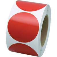 Marking Shapes, Circle, 3" L x 3" W, Red, Vinyl Northern Industrial Supply Inc.